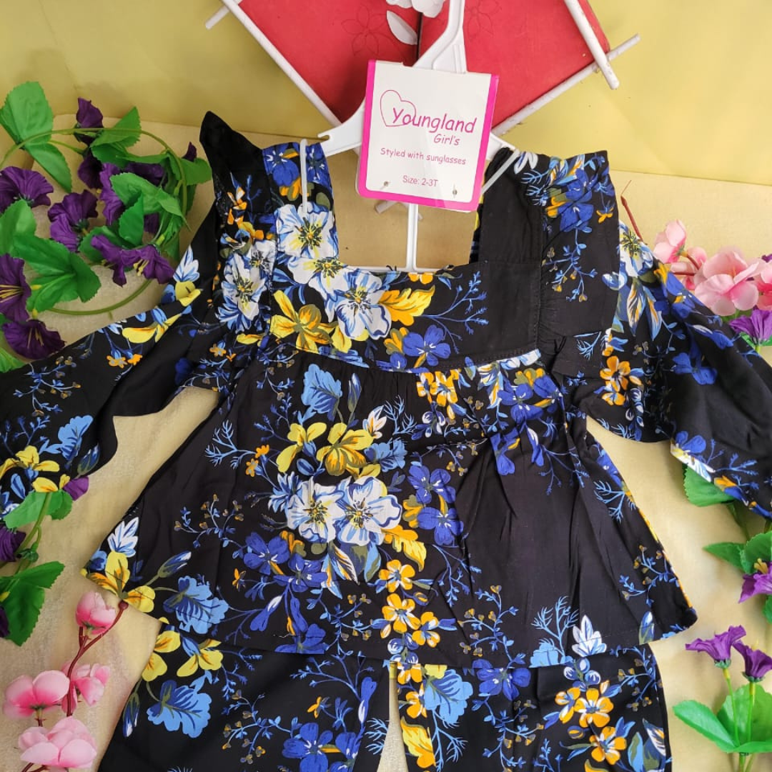 Girl,s fancy Top bottom Full Sleeve Set.Code-103