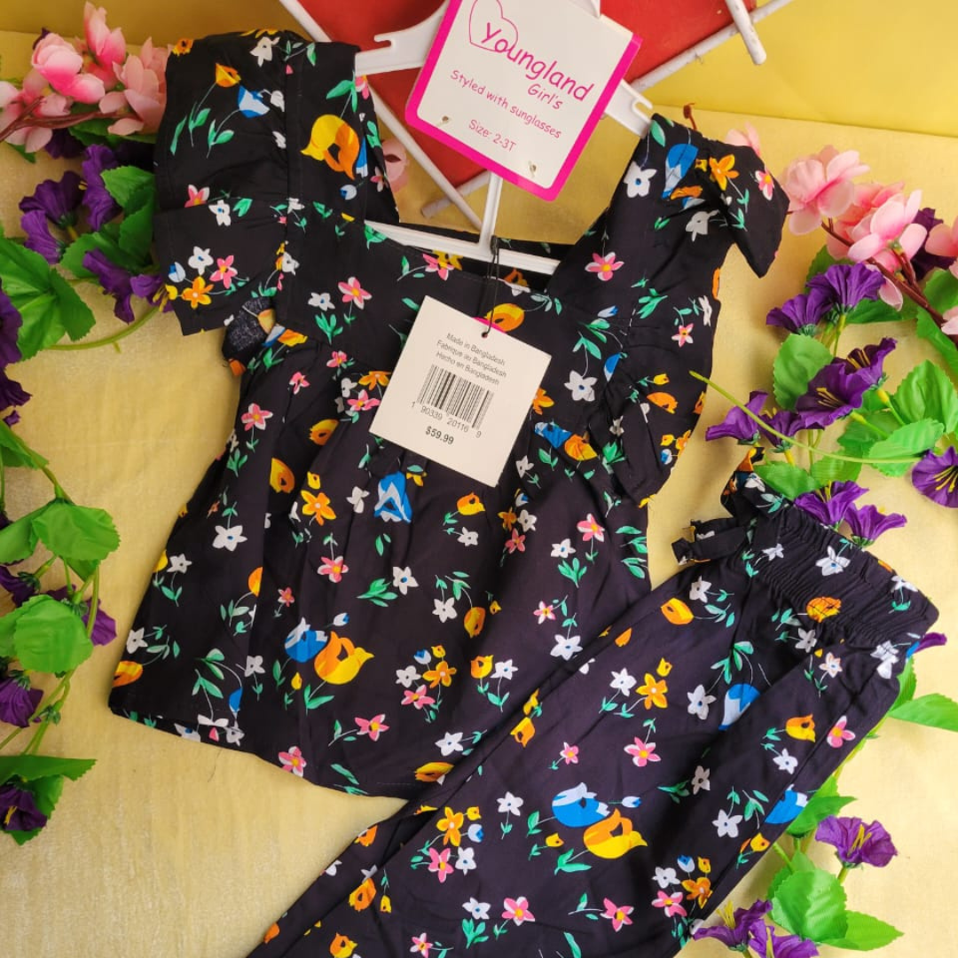 Girl,s fancy Top bottom Half Sleeve Set.Code-152