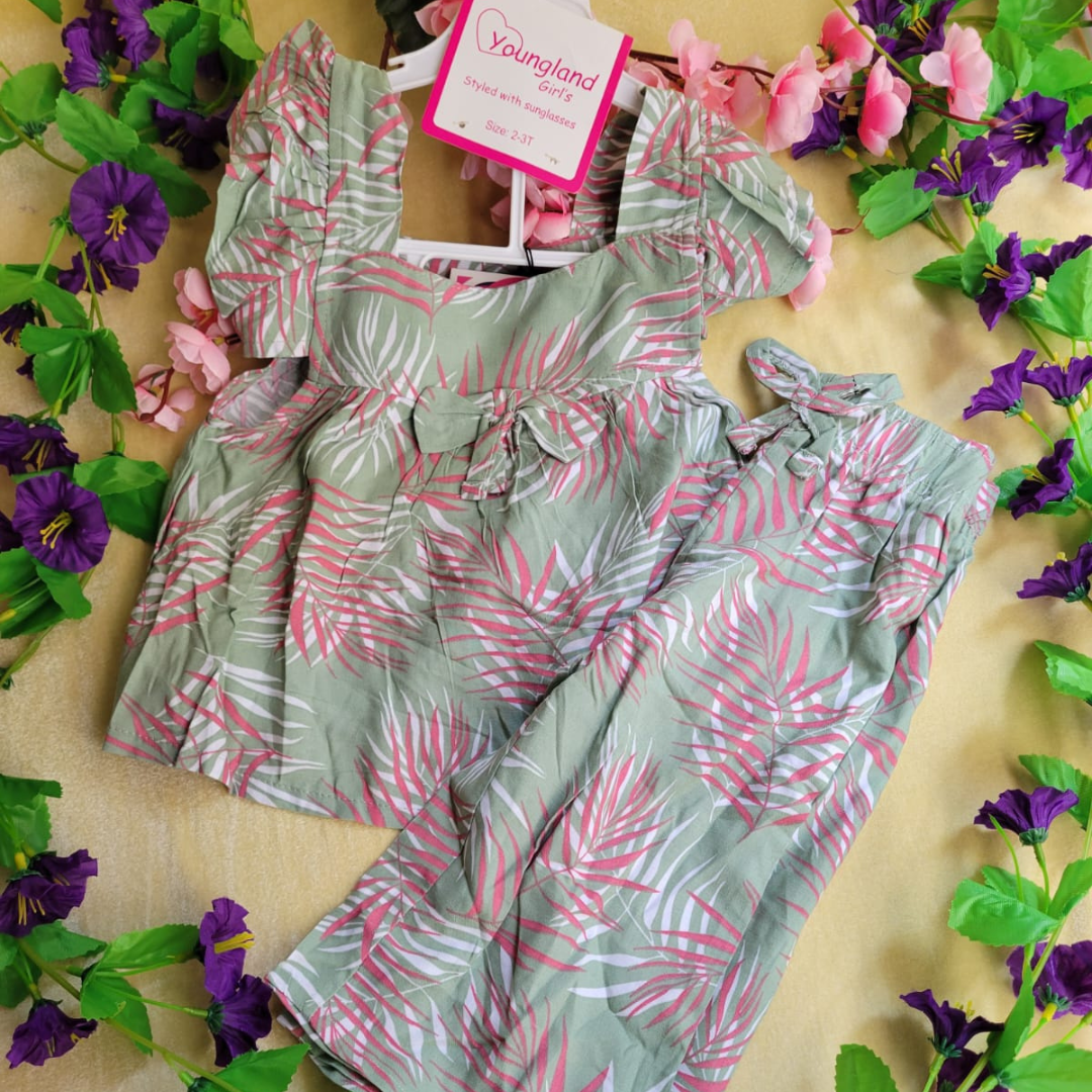 Girl,s fancy Top bottom Half Sleeve Set.Code-155