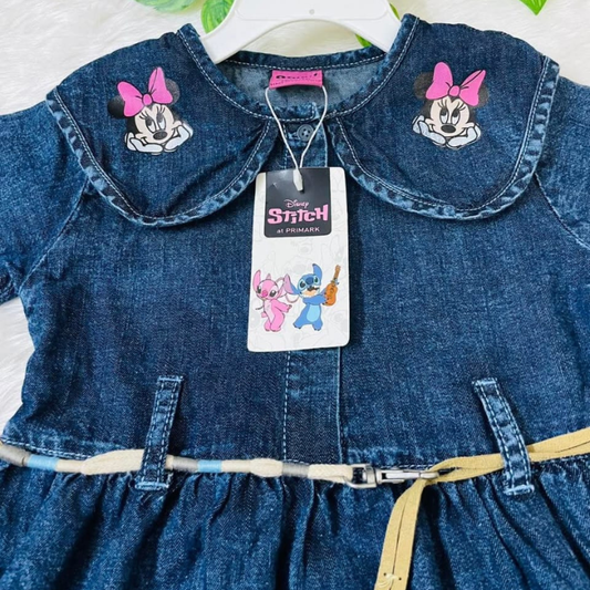 Girl's Full Sleeve Denim Frog-1002