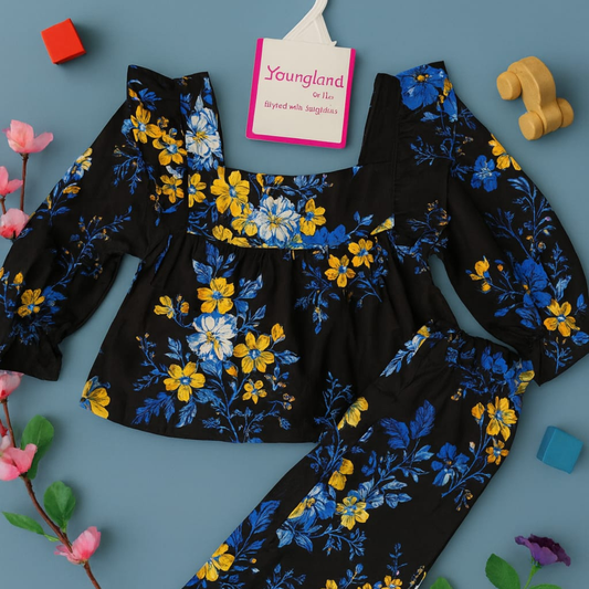 Girl,s fancy Top bottom Full Sleeve Set.Code-103