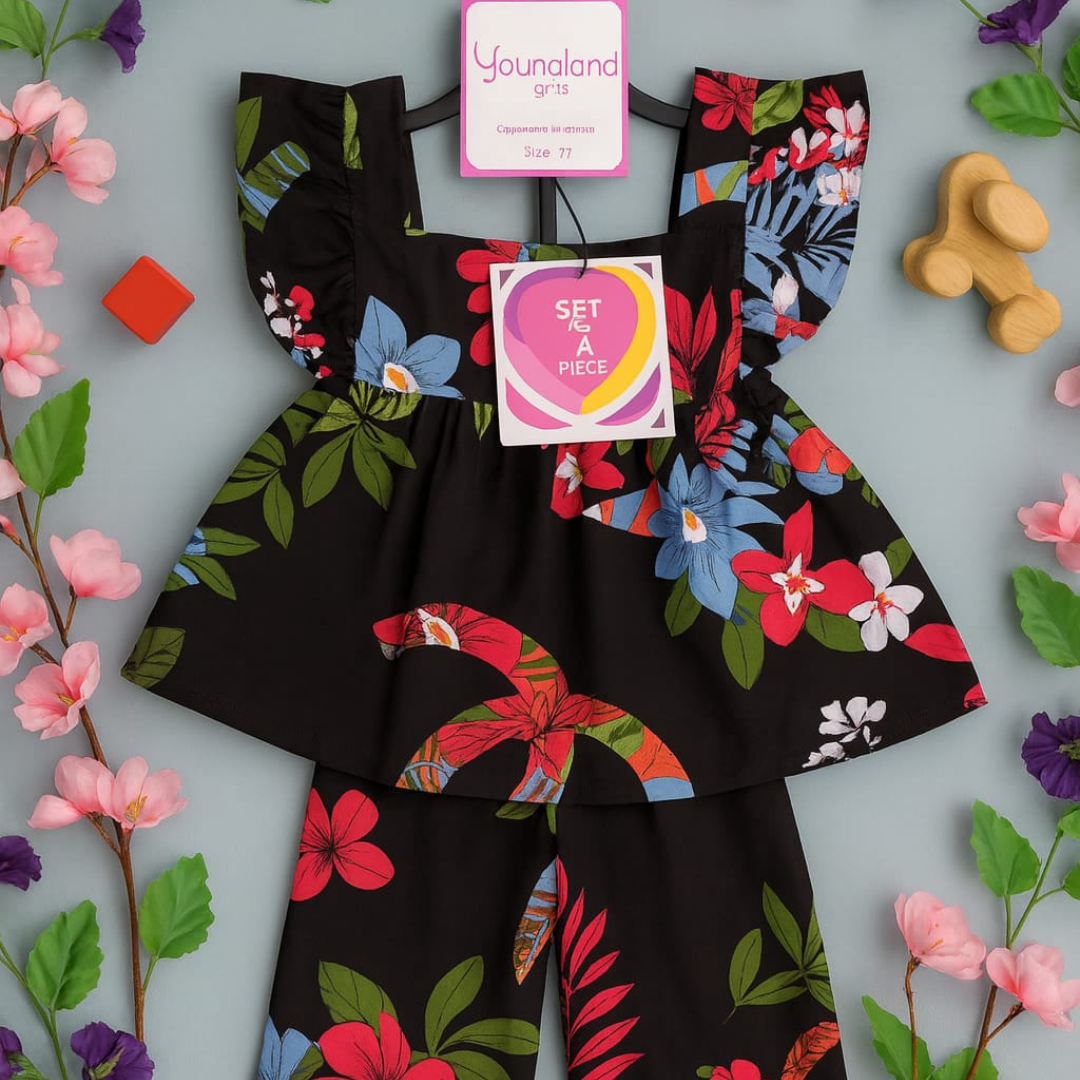 Girl,s fancy Top bottom Half Sleeve Set. Code-154