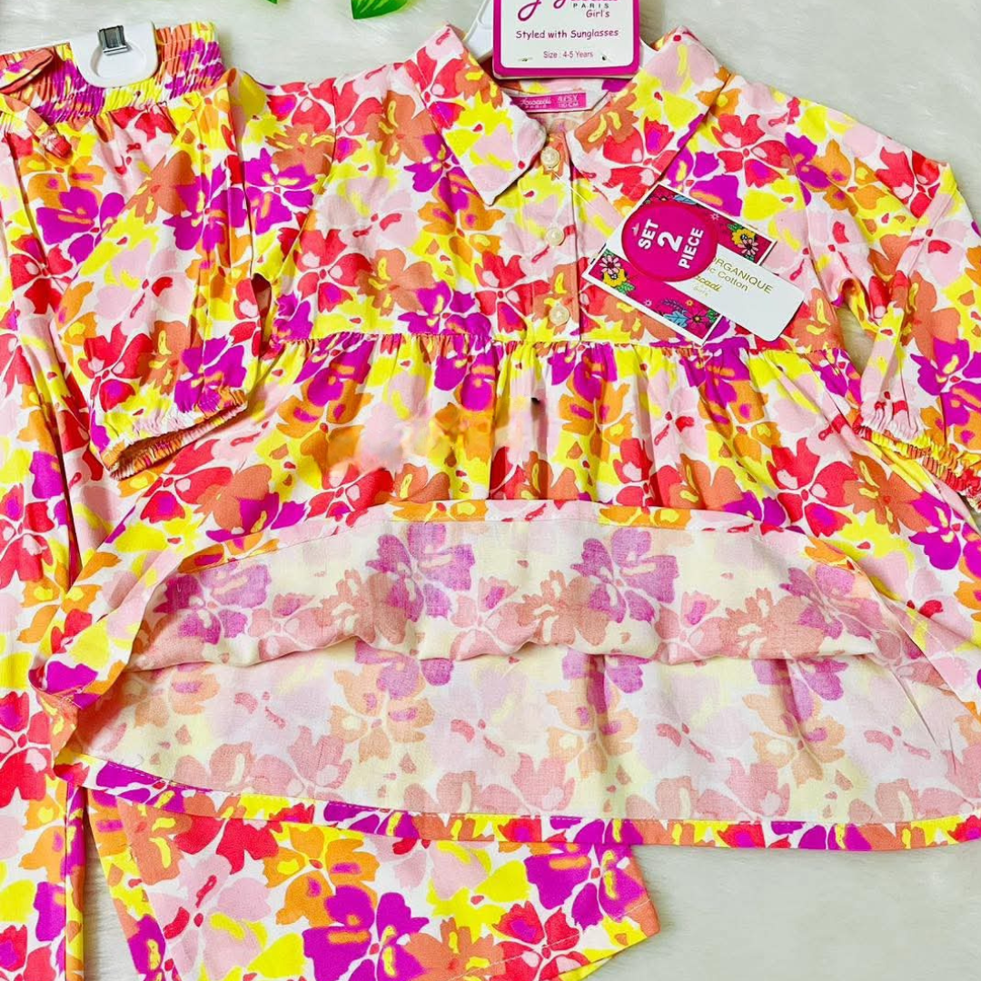 Girl,s fancy Top bottom Full Sleeve Set. Code 117