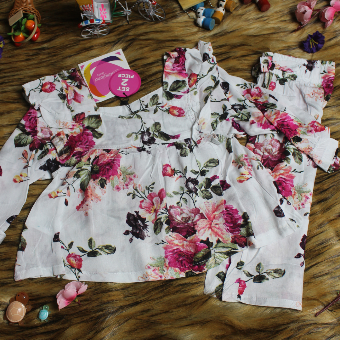 Girl,s fancy Top bottom Long Sleeve Set Code- 101