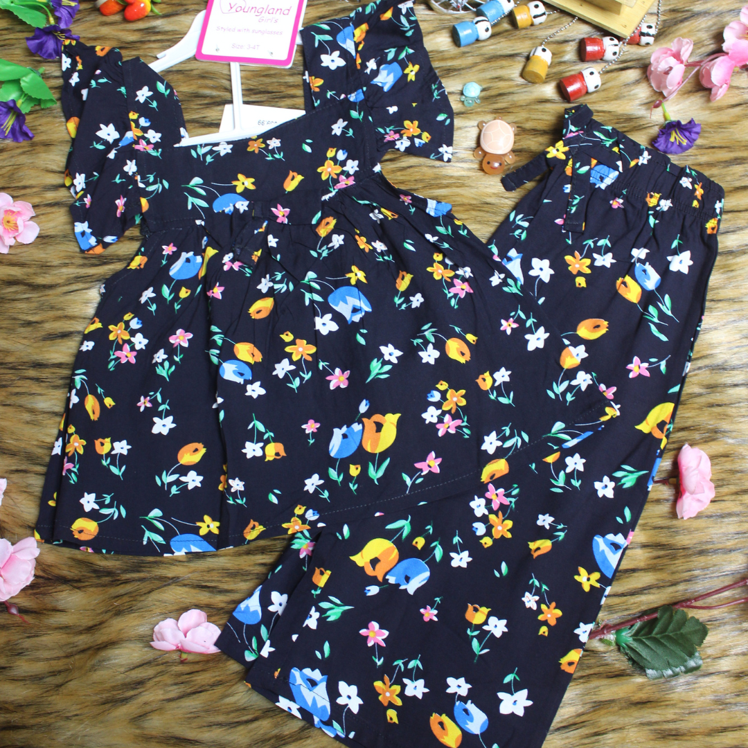 Girl,s fancy Top bottom Half Sleeve Set.Code-152