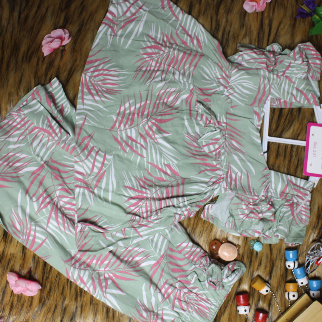 Girl,s fancy Top bottom Half Sleeve Set.Code-155
