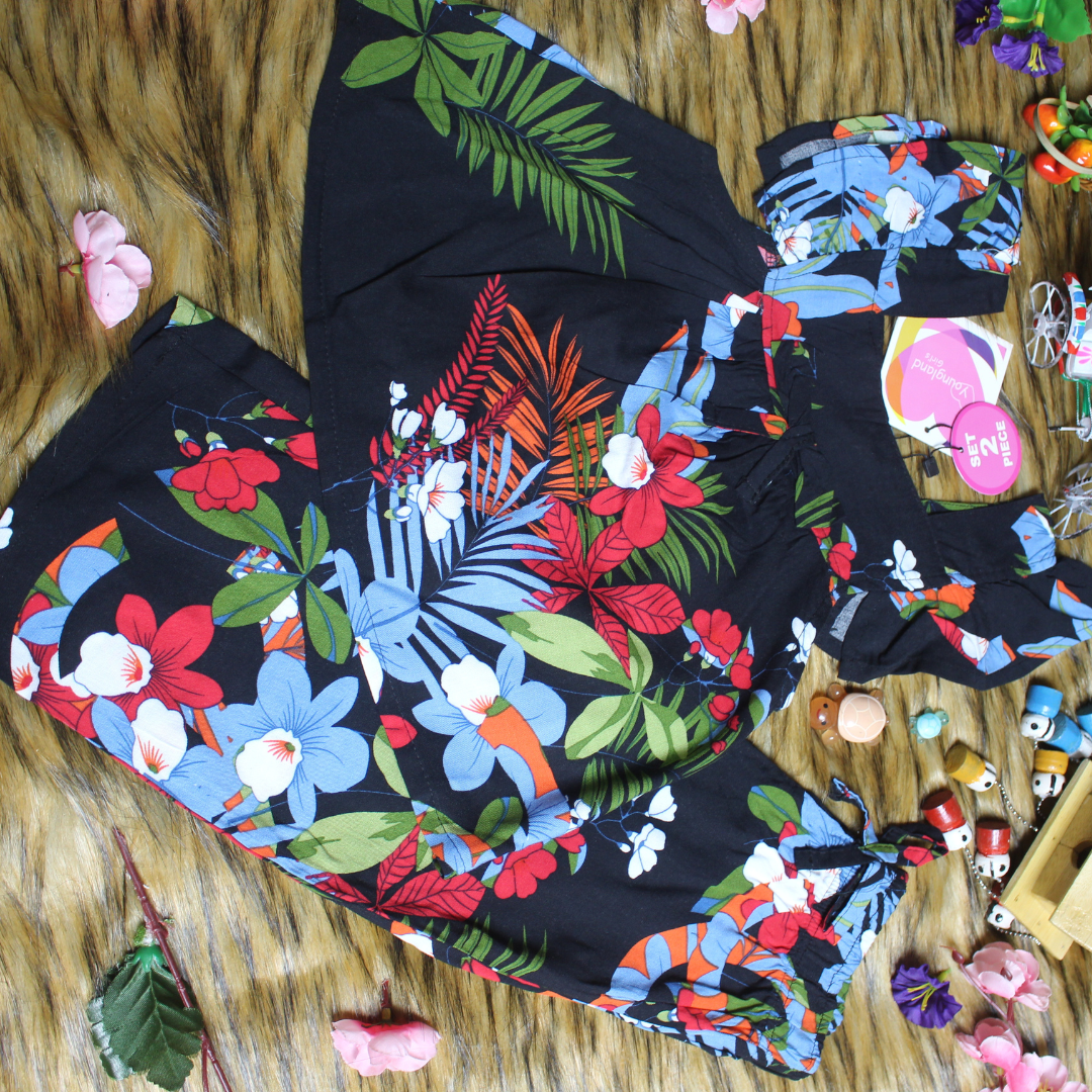 Girl,s fancy Top bottom Half Sleeve Set. Code-154
