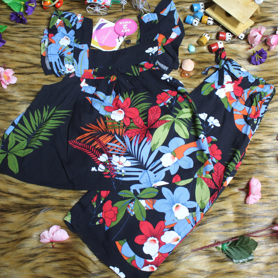 Girl,s fancy Top bottom Half Sleeve Set. Code-154