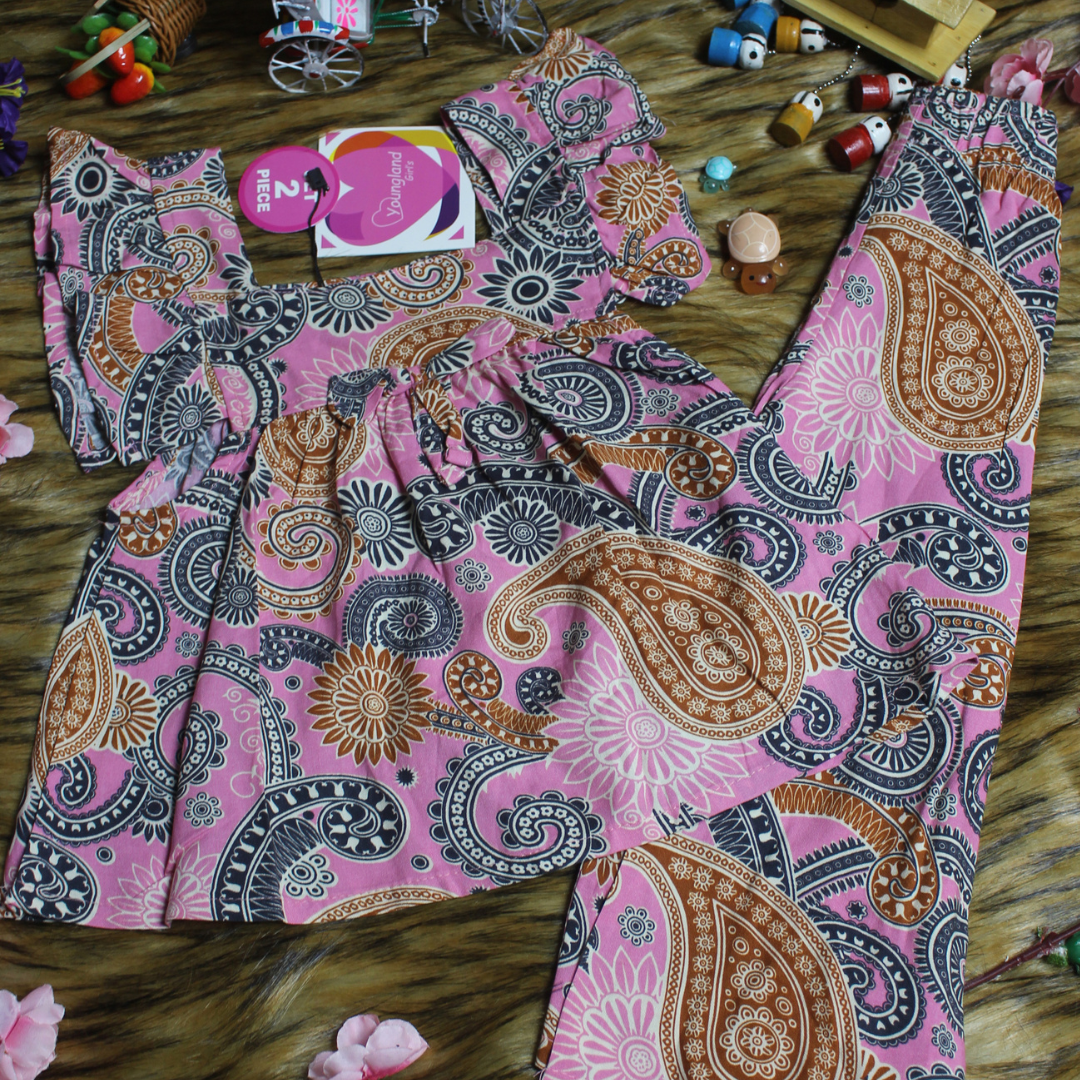 Girl,s fancy Top bottom Half Sleeve Set.Code-156