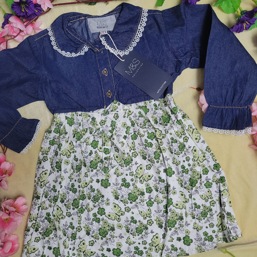Full Sleev Denim & mix Fabrics Tops -202