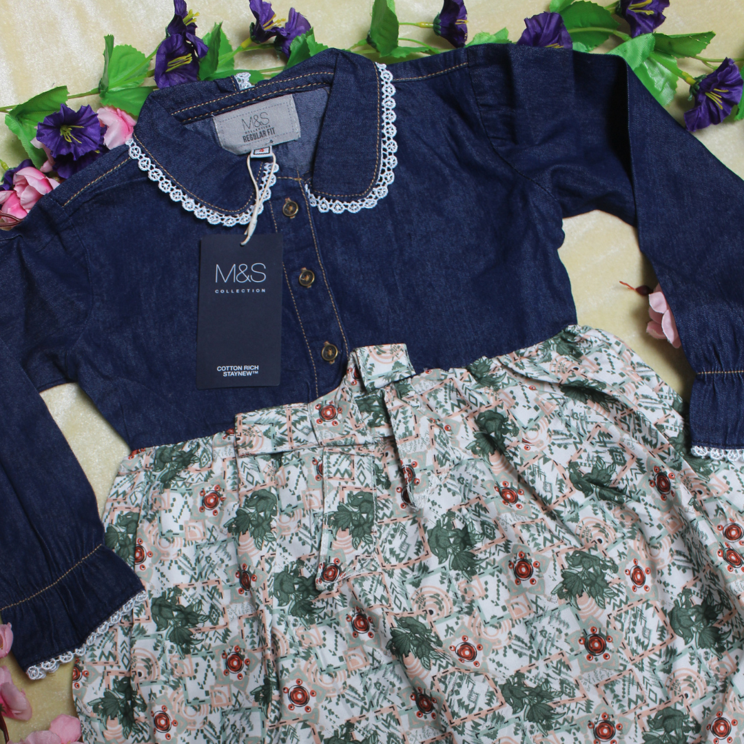 Full Sleeve Denim & mix Fabrics Tops- 203