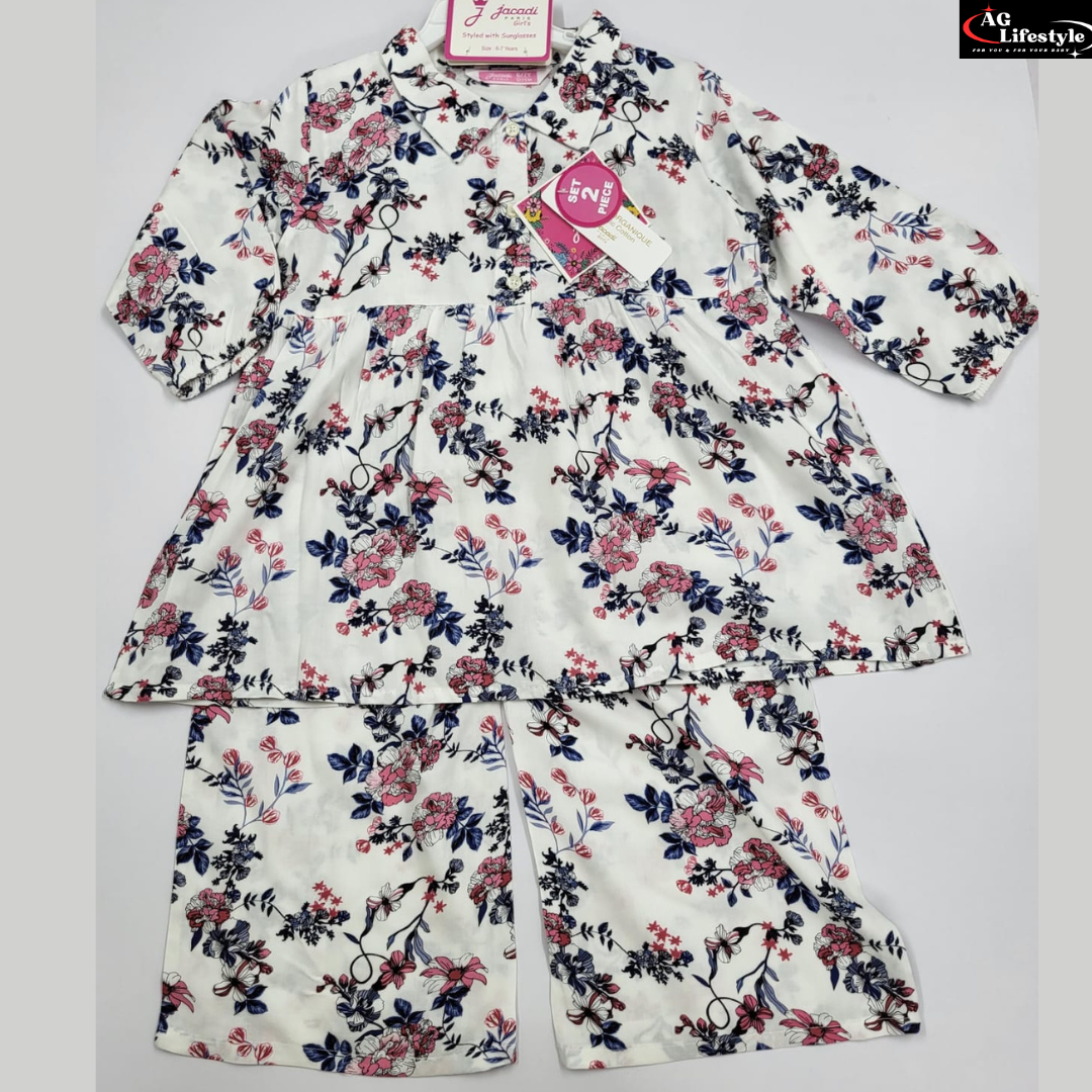 Girl,s fancy Top bottom Full Sleeve Set.Code-112