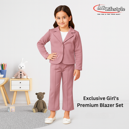 Exclusive Girl’s Premium Blazer Set pink