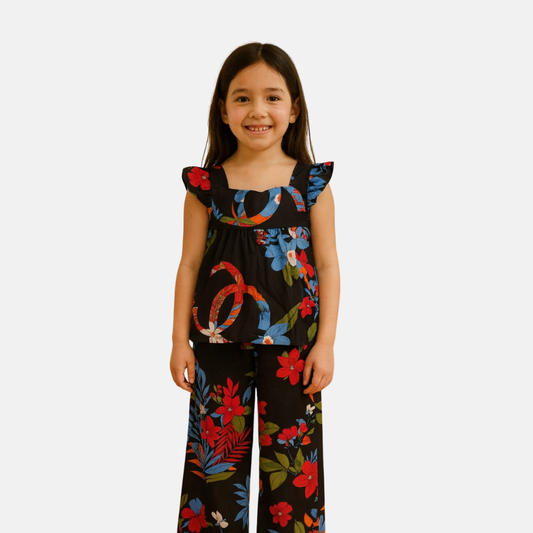 Girl,s fancy Top bottom Half Sleeve Set. Code-154