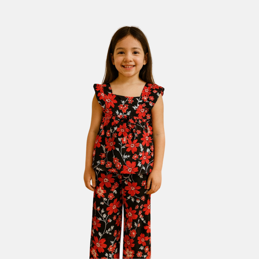 Girl,s fancy Top bottom Half Sleeve Set.Code- 153