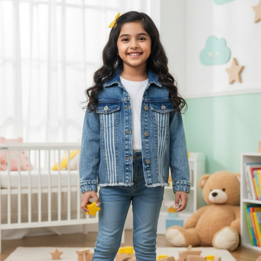 Denim Jacket For Baby Girl - 4001