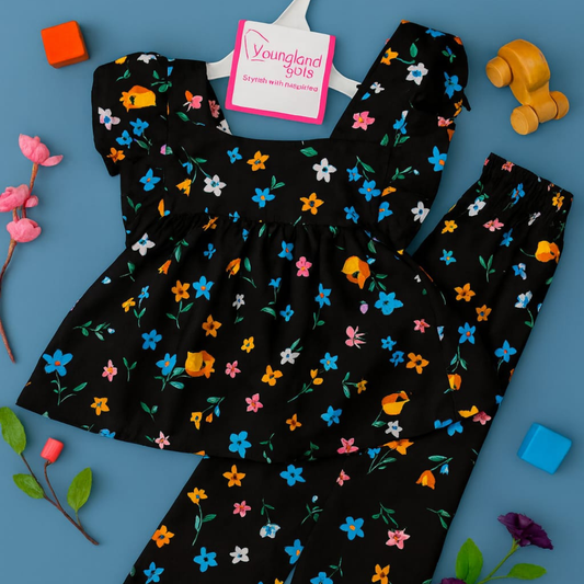 Girl,s fancy Top bottom Half Sleeve Set.Code-152