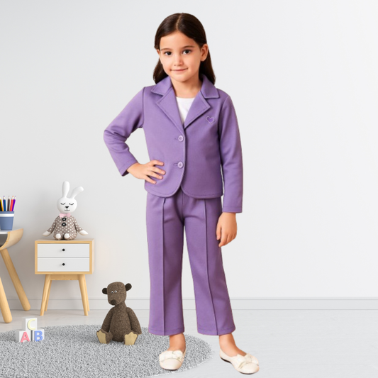 Exclusive Girl’s Premium Blazer Set Purple