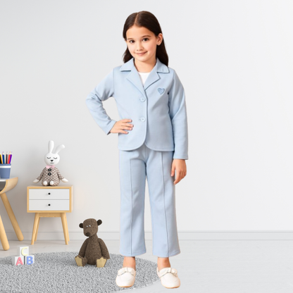 Exclusive Girl’s Premium Blazer Set Ice Blue