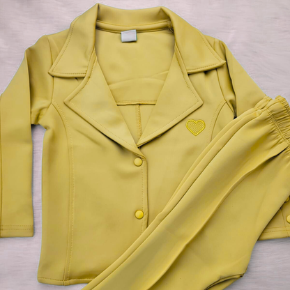 Exclusive Girl’s Premium Blazer Set Oliv