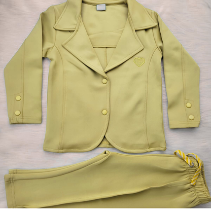 Exclusive Girl’s Premium Blazer Set Oliv