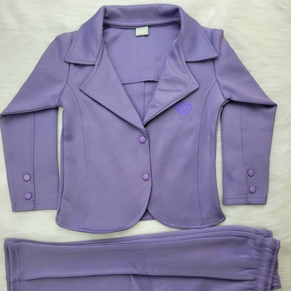 Exclusive Girl’s Premium Blazer Set Purple