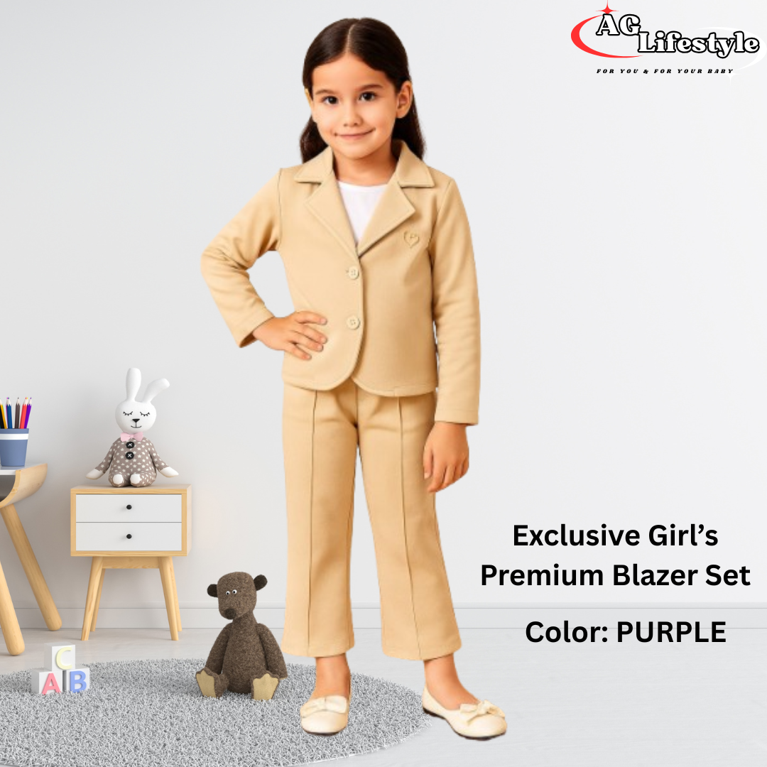 Exclusive Girl’s Premium Blazer Set Cream