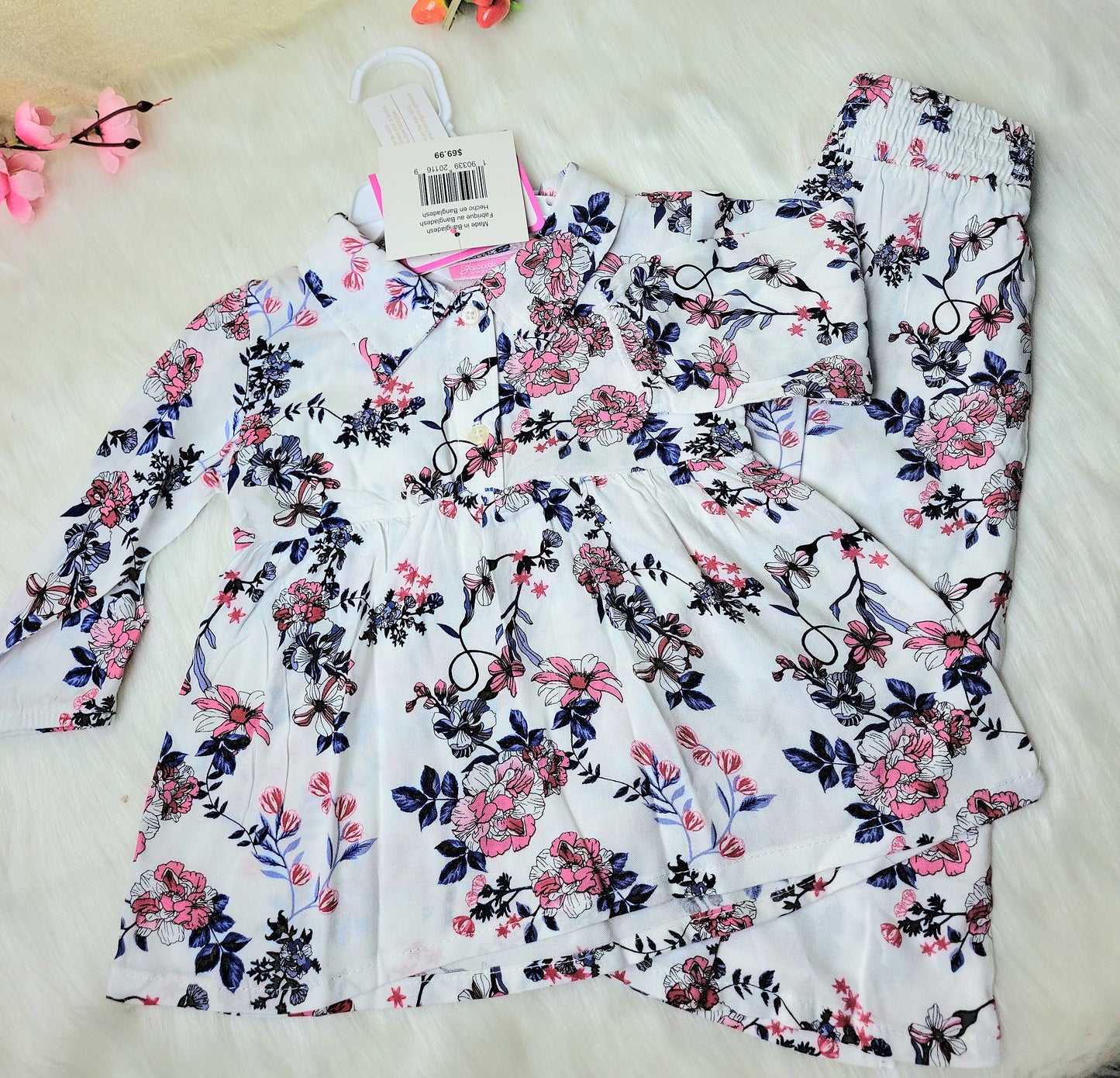 Girl,s fancy Top bottom Full Sleeve Set.Code-112