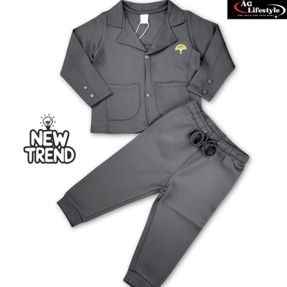 Exclusive Boys Blazer Set- Black