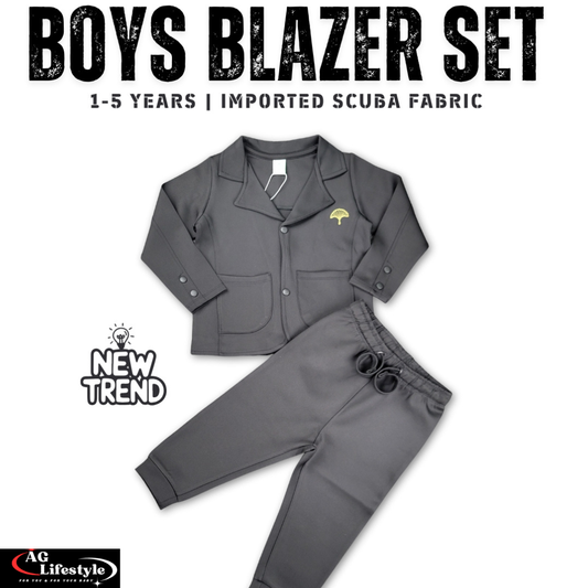 Exclusive Boys Blazer Set- Black