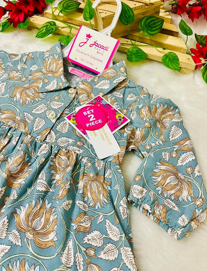 Girl,s fancy Top bottom Full Sleeve Set.Code-114