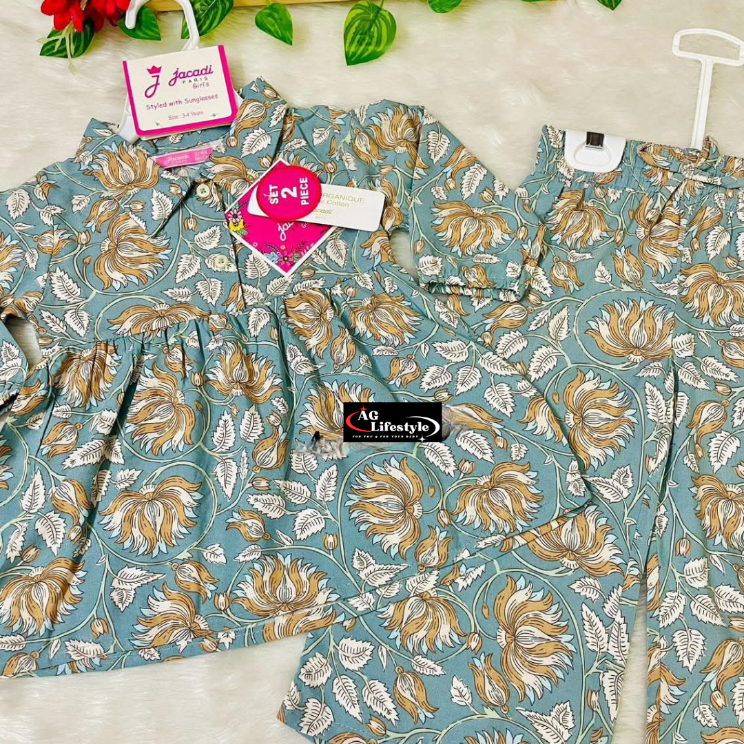 Girl,s fancy Top bottom Full Sleeve Set.Code-114