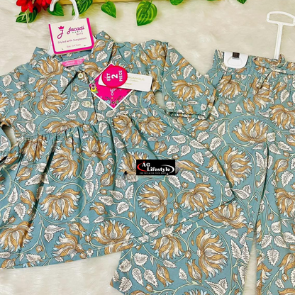 Girl,s fancy Top bottom Full Sleeve Set.Code-114