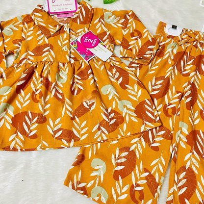 Girl,s fancy Top bottom Full Sleeve Set.Code-111