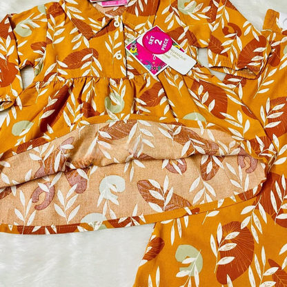 Girl,s fancy Top bottom Full Sleeve Set.Code-111