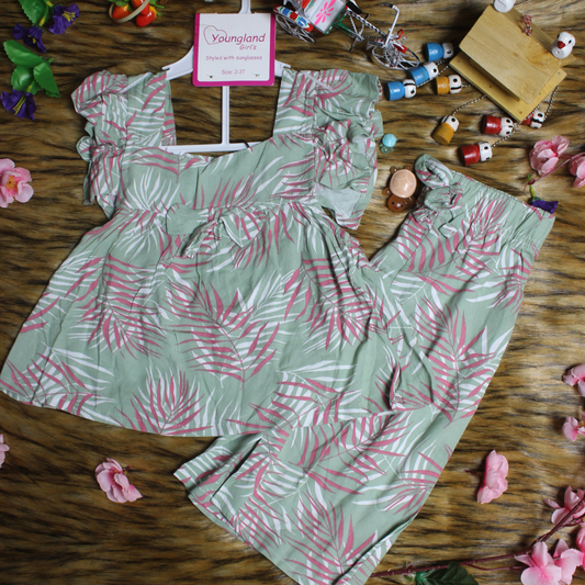 Girl,s fancy Top bottom Half Sleeve Set.Code-155