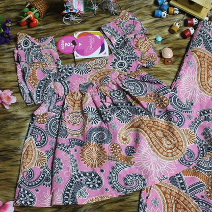 Girl,s fancy Top bottom Half Sleeve Set.Code-156