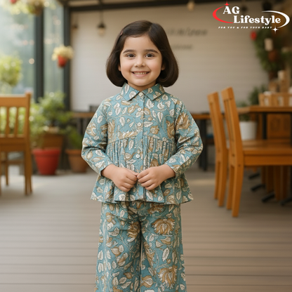 Girl,s fancy Top bottom Full Sleeve Set.Code-114