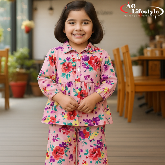 Girl,s fancy Top bottom Full Sleeve Set.Code-118