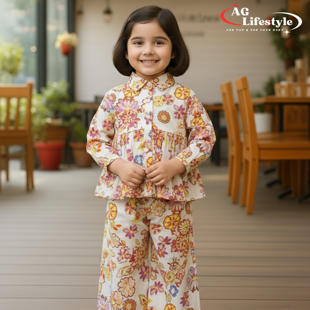 Girl,s fancy Top bottom Full Sleeve Set.Code-113