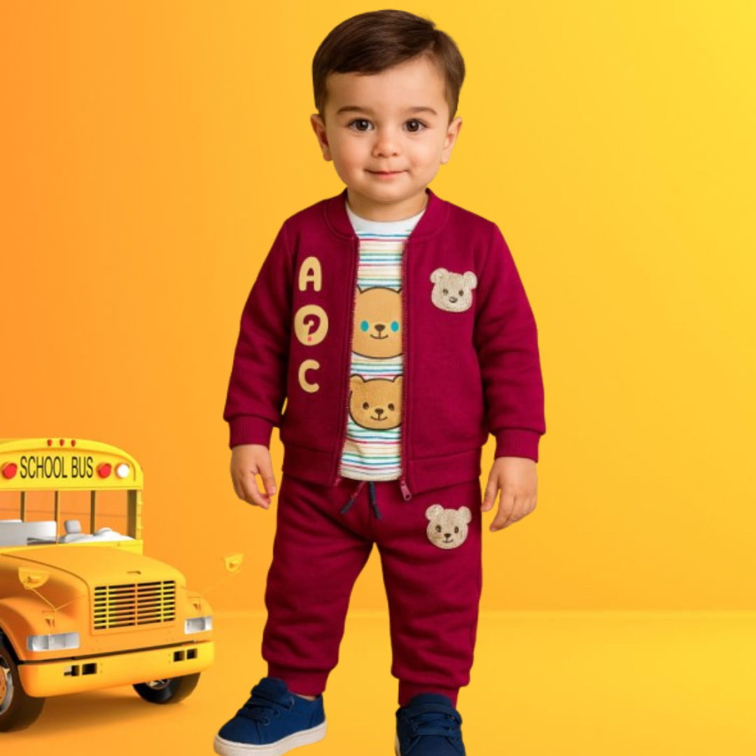 Premium 3-Pcs Baby Winter Set – For 1–4 Years