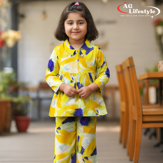 Girl,s fancy Top bottom Full Sleeve Set.Code-110