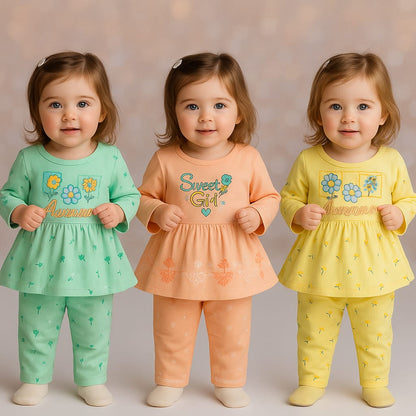 Full-sleeve top with pajama Combo