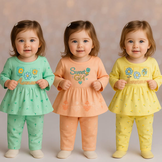 Full-sleeve top with pajama Combo