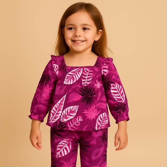 Girl,s fancy Top bottom Long Sleeve Set Code- 104
